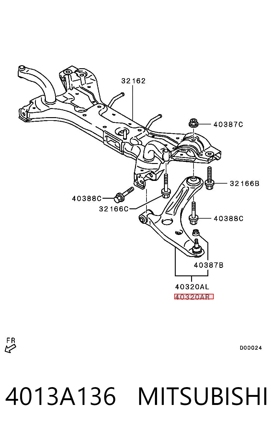 Нижний рычаг 4013A150 SH Auto Parts