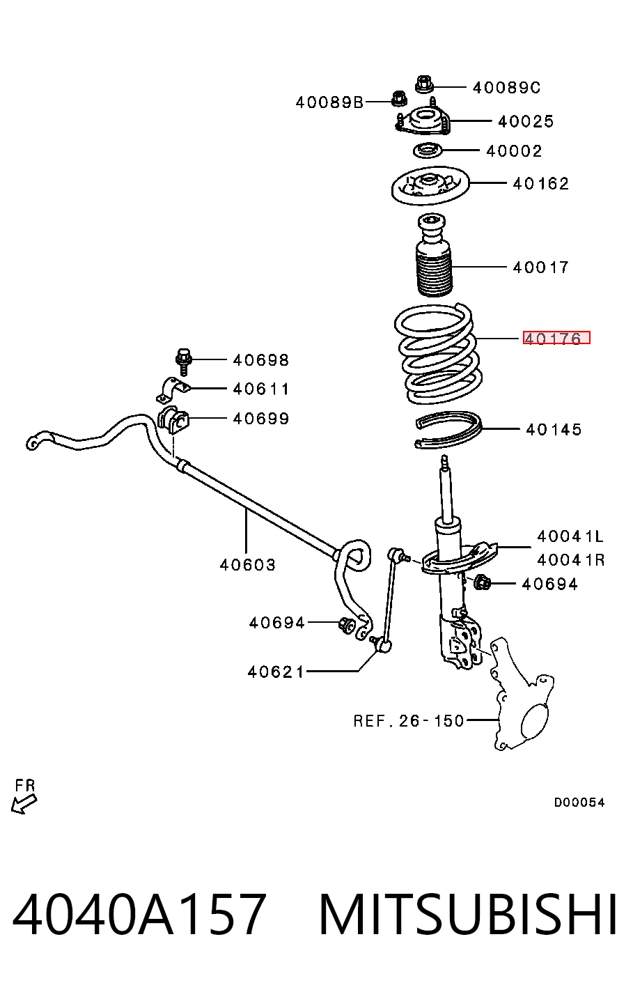  Передняя пружина Mitsubishi ASX 