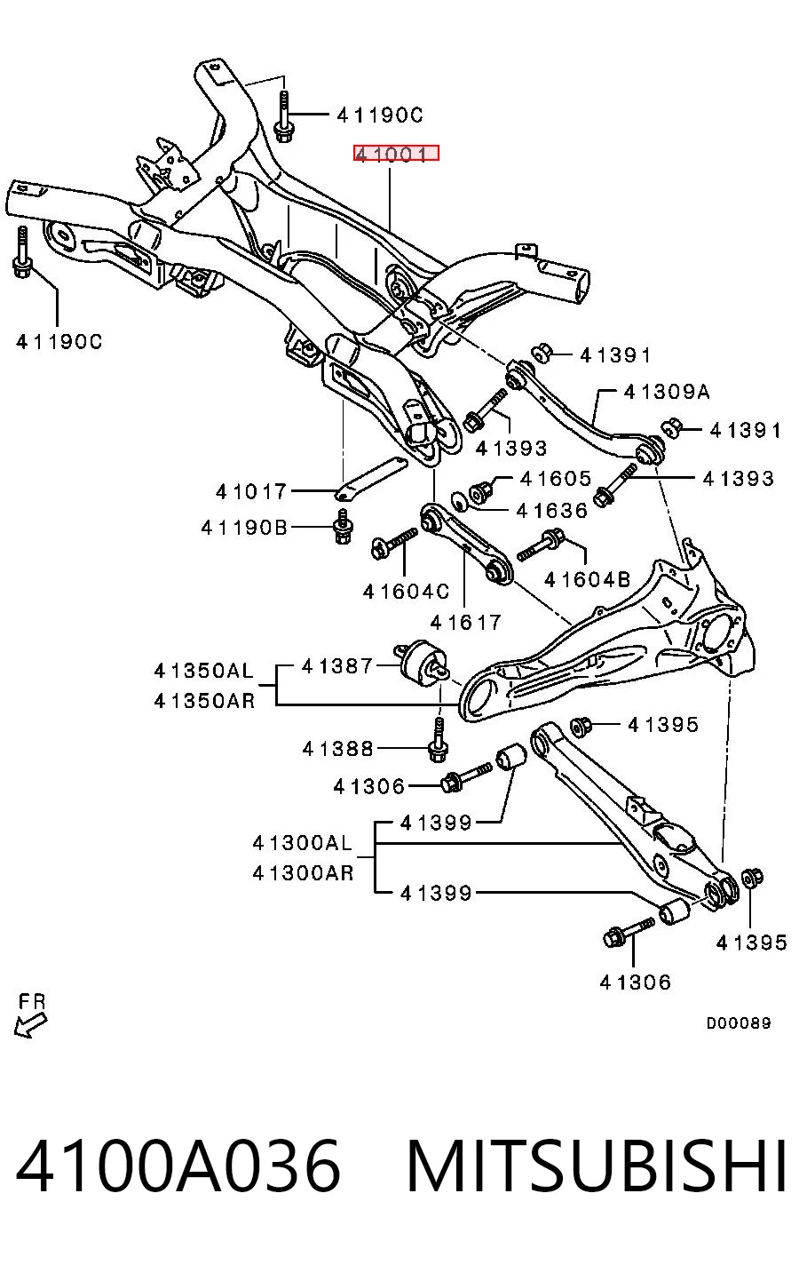 Подрамник задней подвески на Mitsubishi Outlander II XL CWW