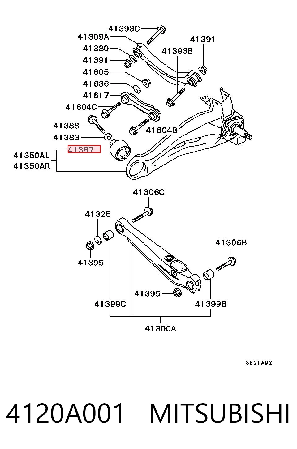 Сайлентблок заднего продольного нижнего рычага Japan Cars J55010B цена, от 16.47 USD