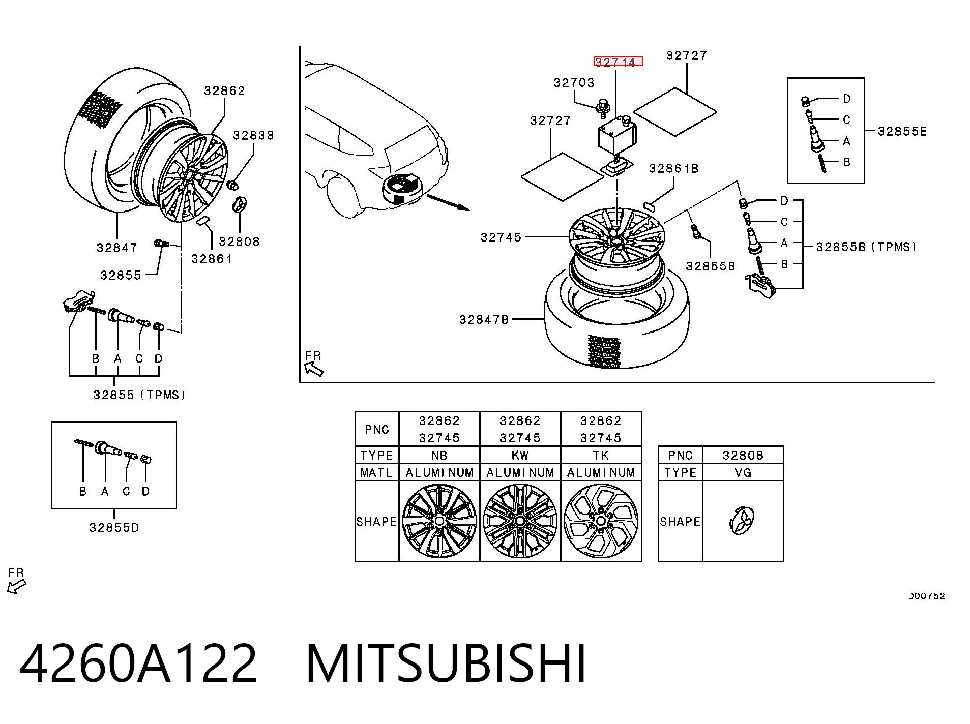 4260A122 Mitsubishi Лебедка запаски