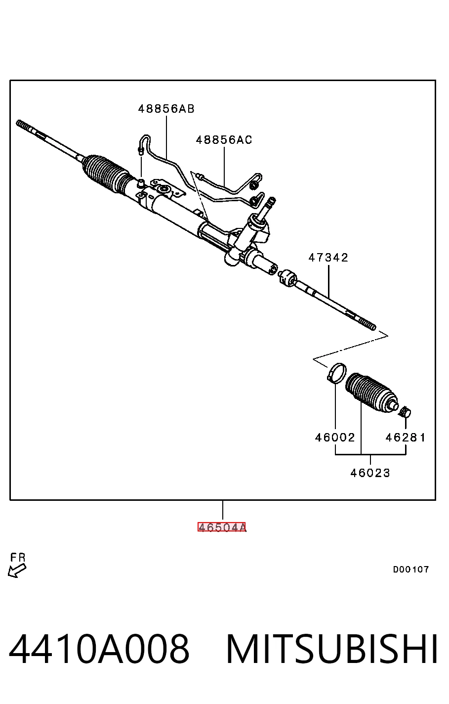 4410A008 Mitsubishi Управление рулевое в сборе