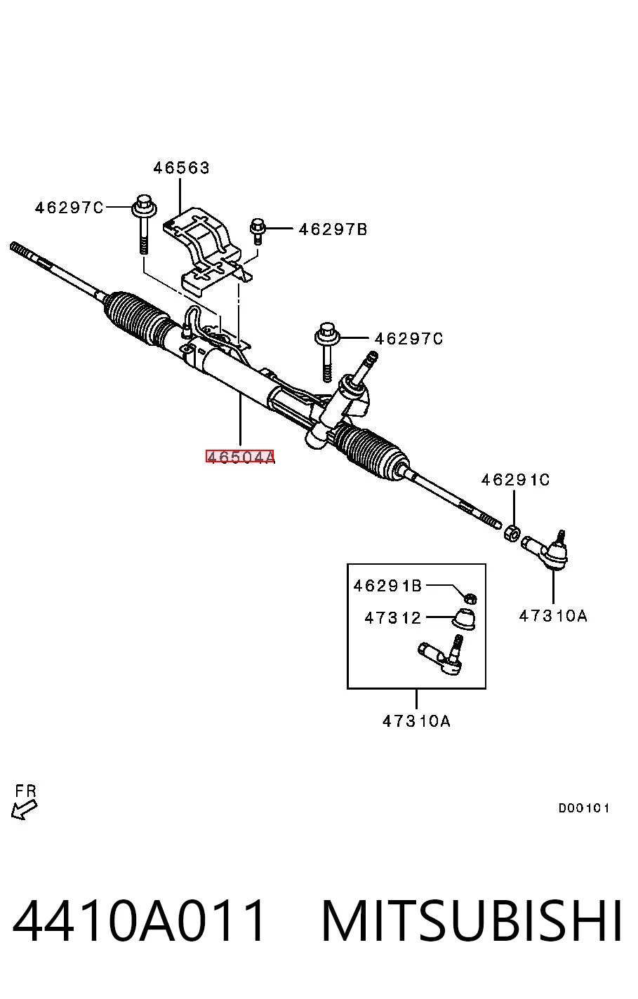Реечный рулевой механизм Chrysler 4410A011 цена, от 177.37 USD