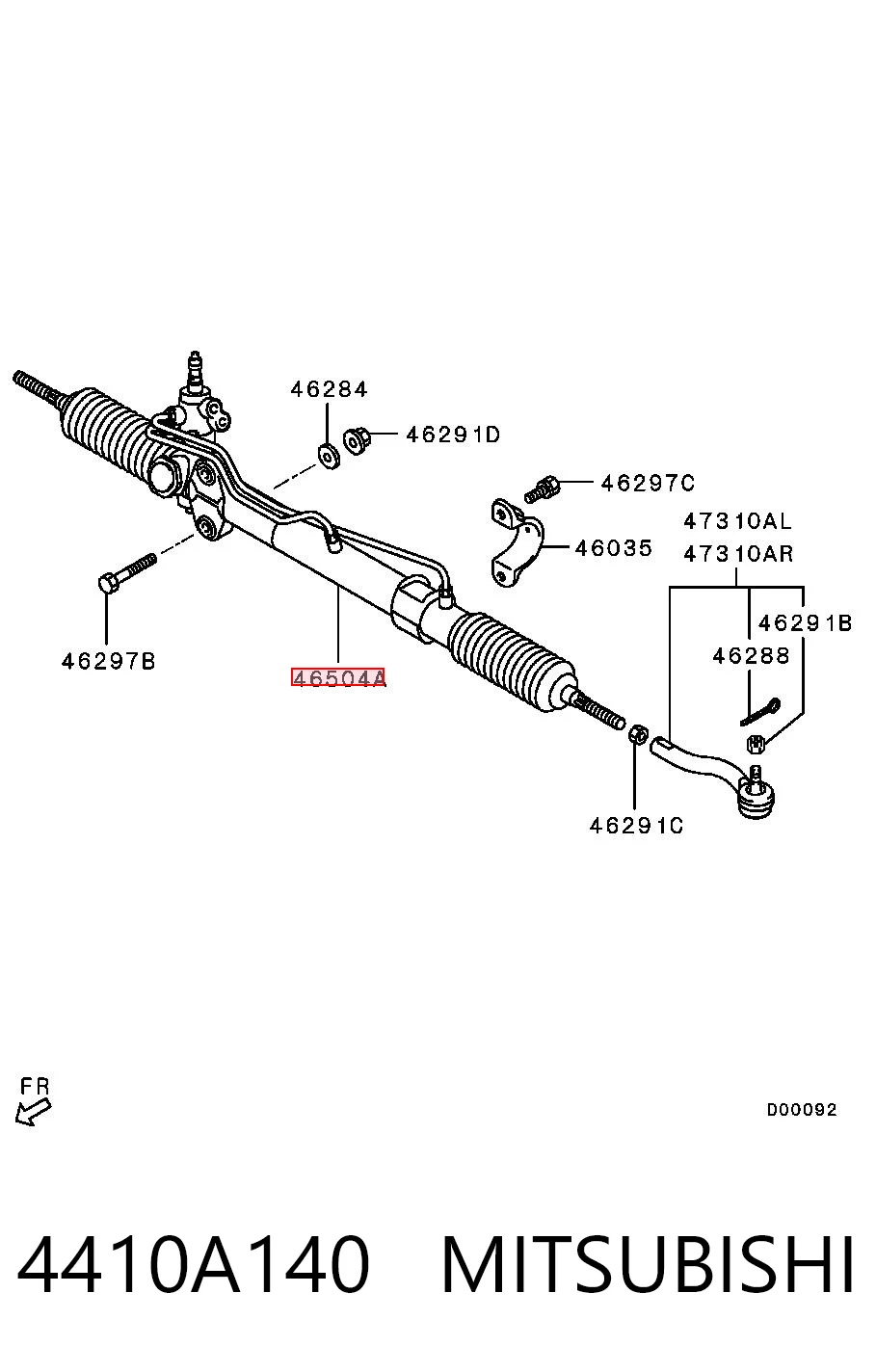 4410A140 Mitsubishi Управление рулевое в сборе