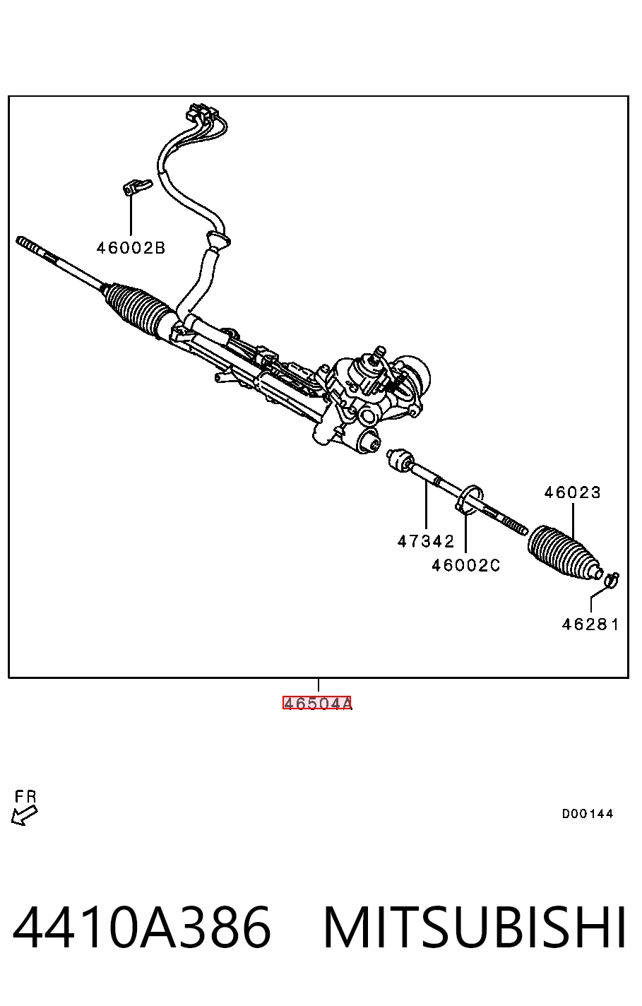4410A386 Mitsubishi Управление рулевое в сборе