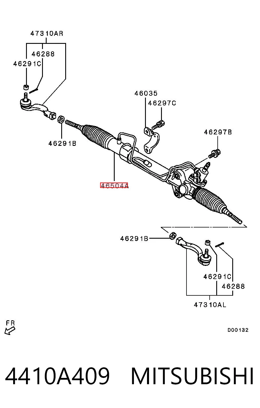 4410A409 Mitsubishi Управление рулевое в сборе