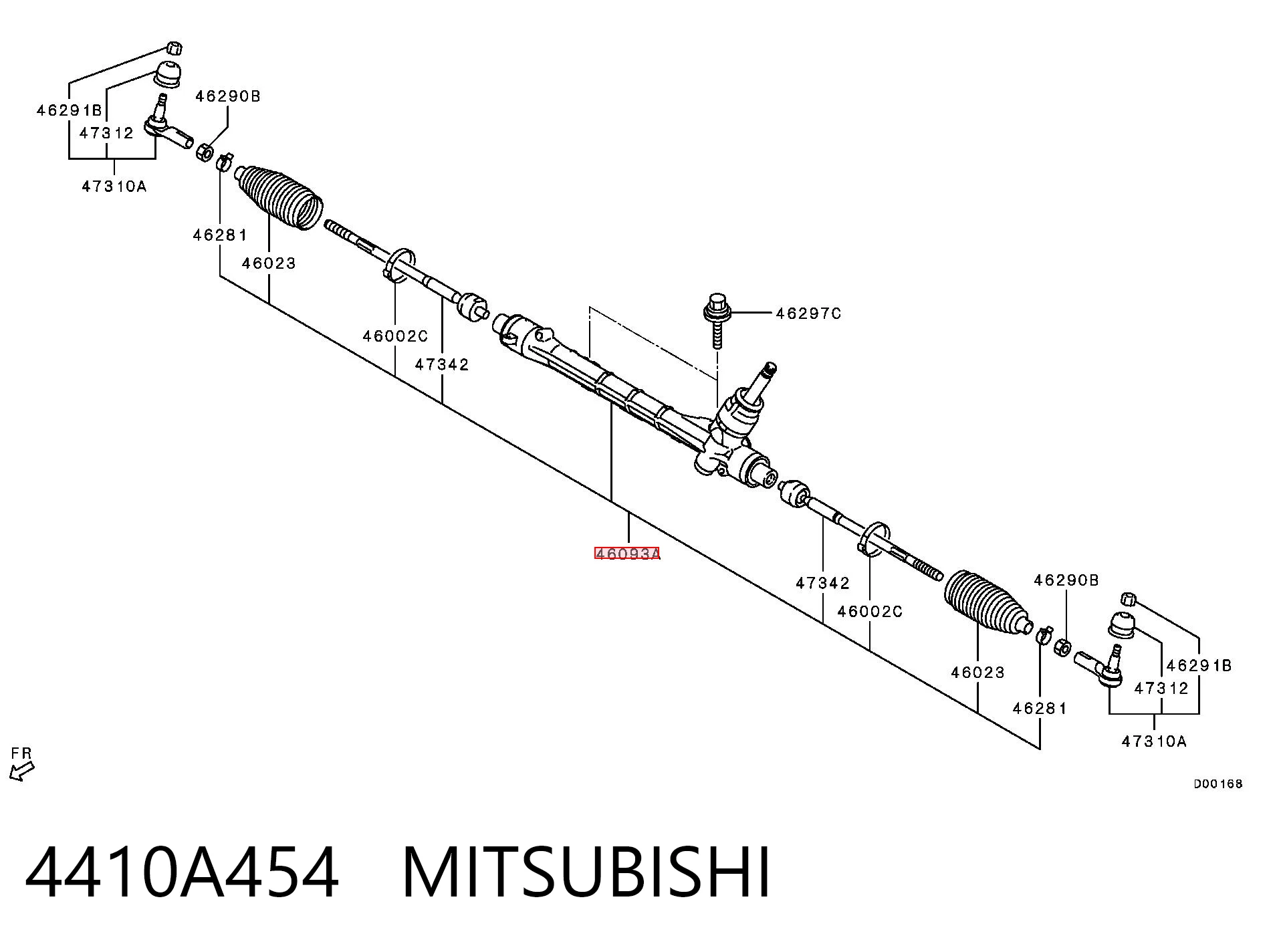 4410A454 Mitsubishi Управление рулевое в сборе