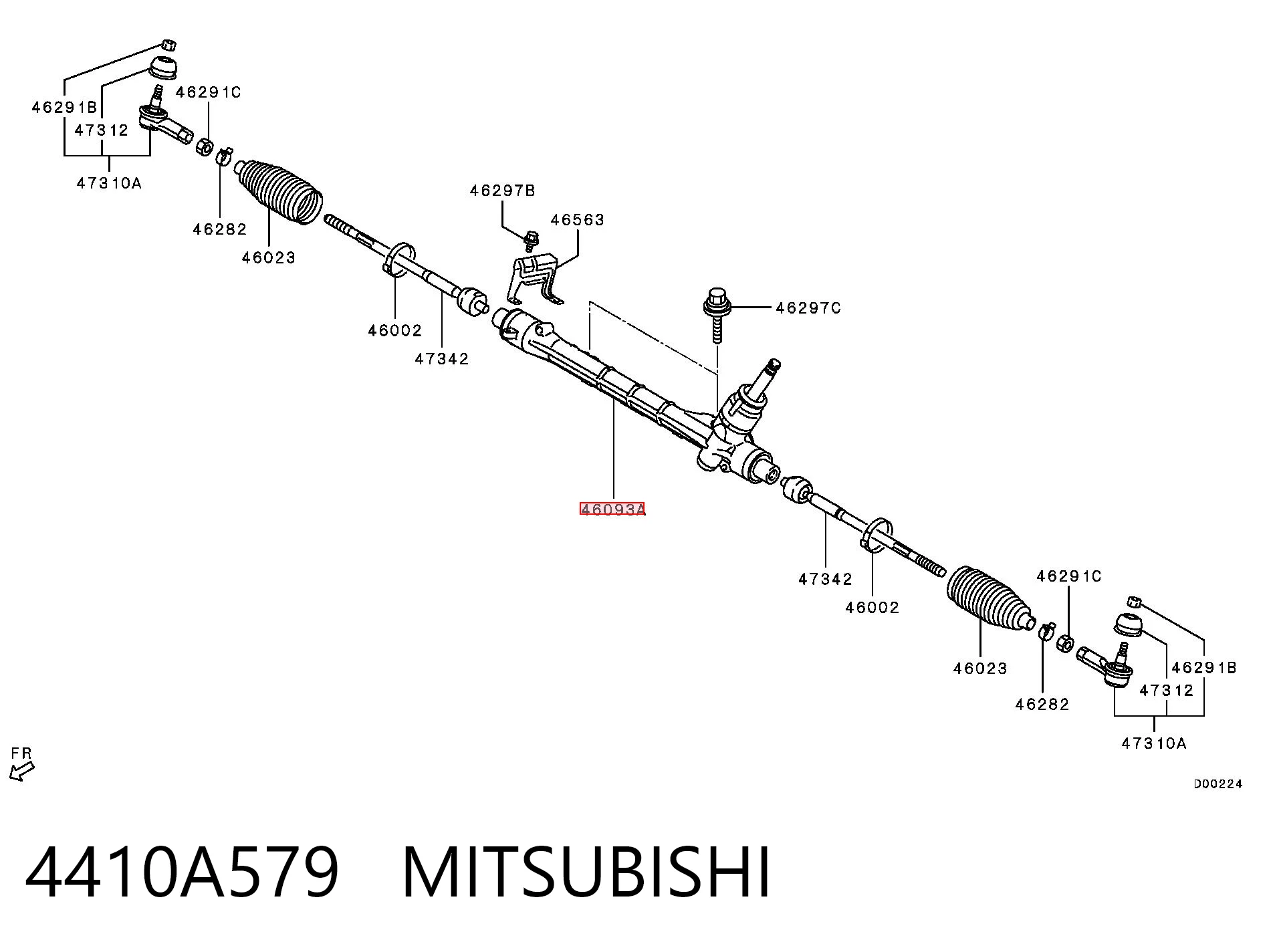 4410A579 Mitsubishi Управление рулевое в сборе