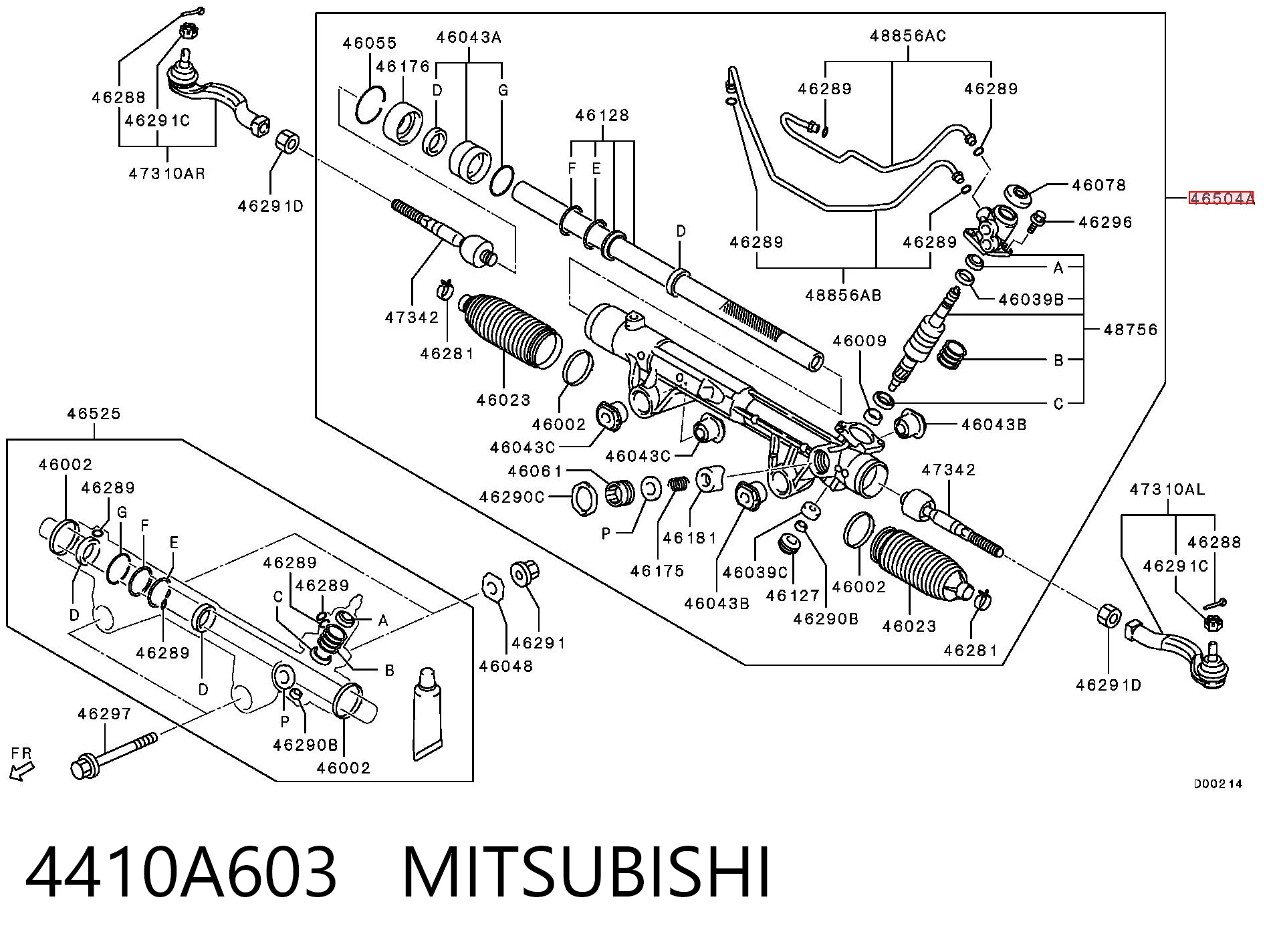 Реечный рулевой механизм AND 3S419020 цена, от 281.37 USD