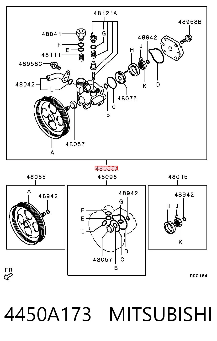 4450A173 Mitsubishi ГУР руля