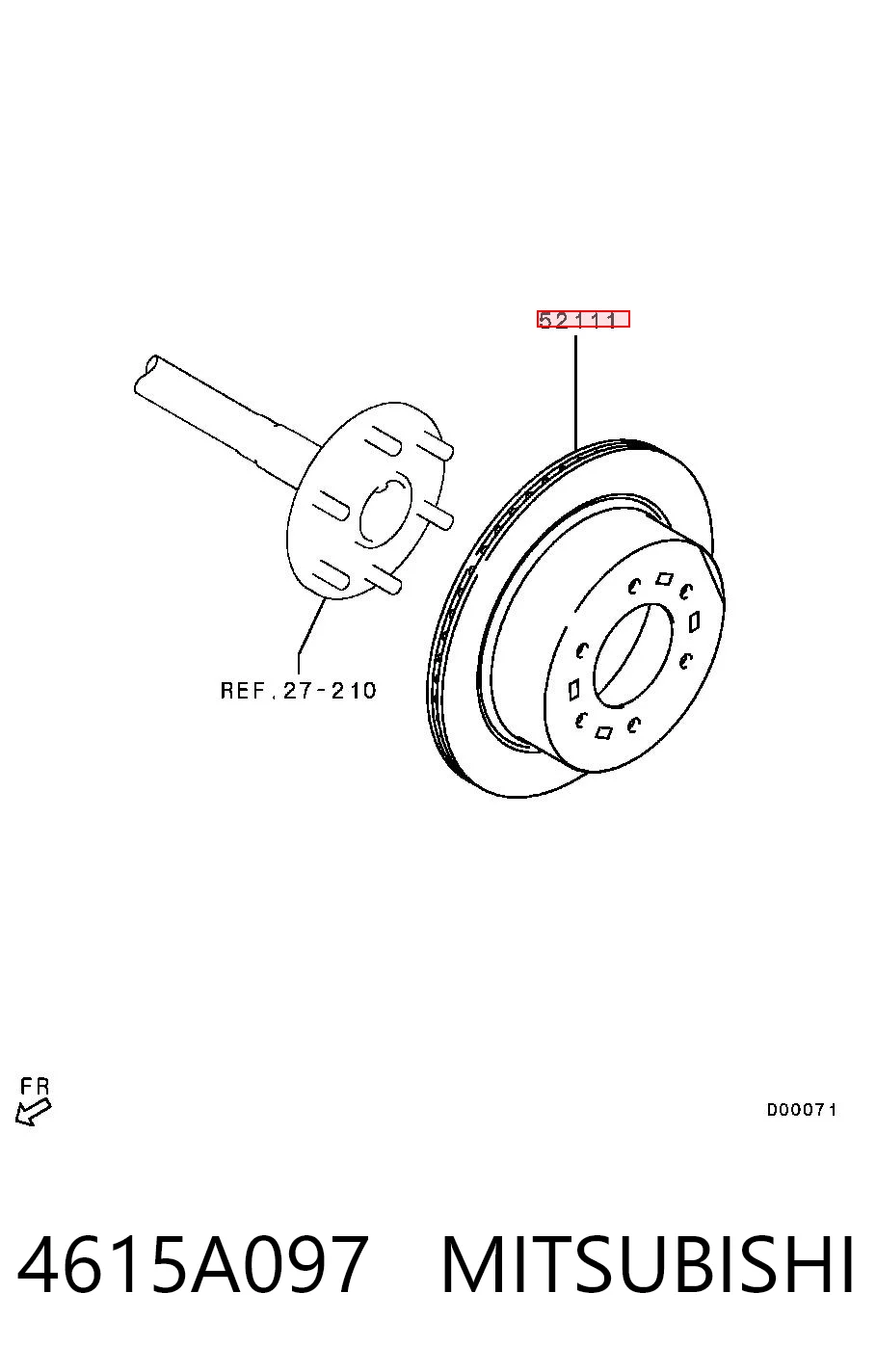 Задний тормозной диск Chrysler 4615A097 цена, от 56.12 USD