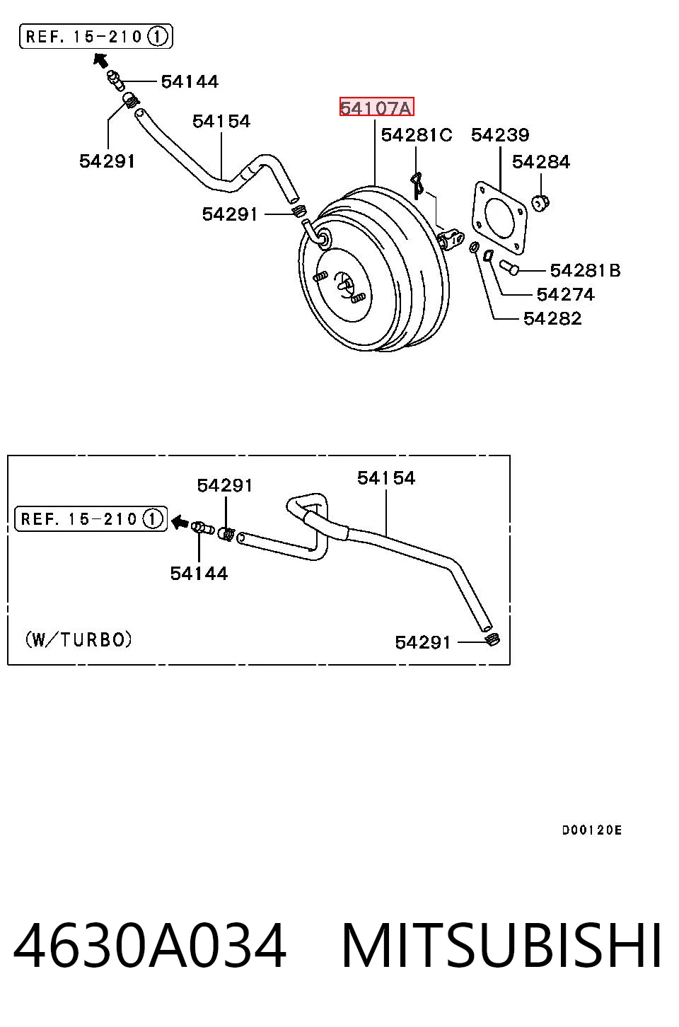 4630A034 Mitsubishi Усилитель тормоза вакуумный