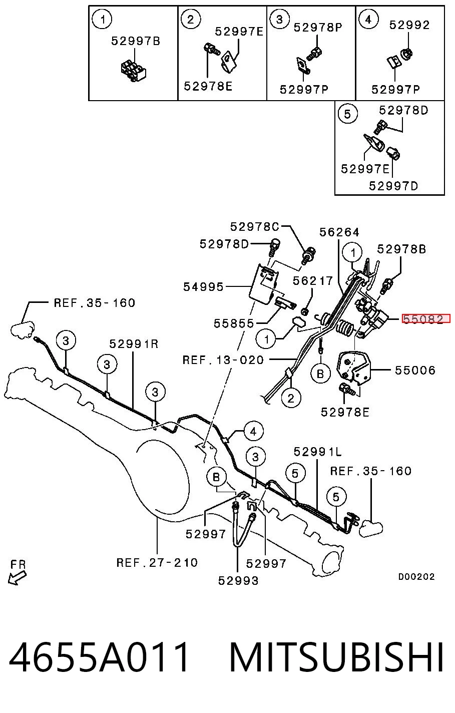 4655A011 Mitsubishi Регулятор тормозного момента гидравлических систем
