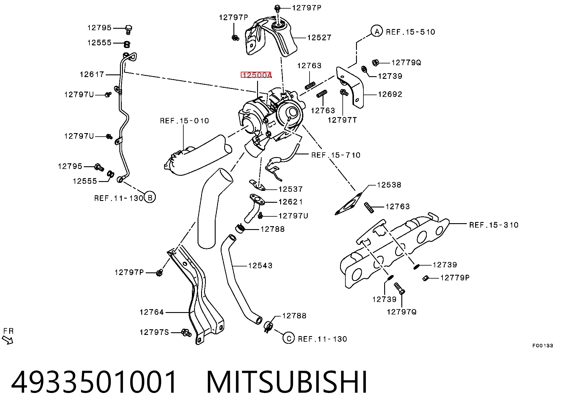 Турбонагнетатель Mitsubishi ASX внедорожник (GA) (2010 - 2026) цена, от 322.23 USD
