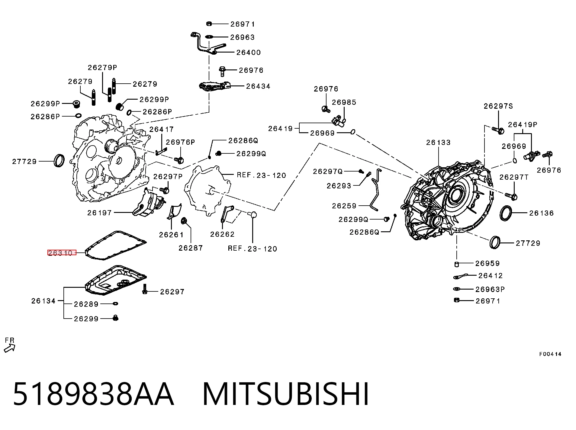 Прокладка поддона АКПП и МКПП Fiat/Alfa/Lancia K05189838AA цена, от 9.88 USD