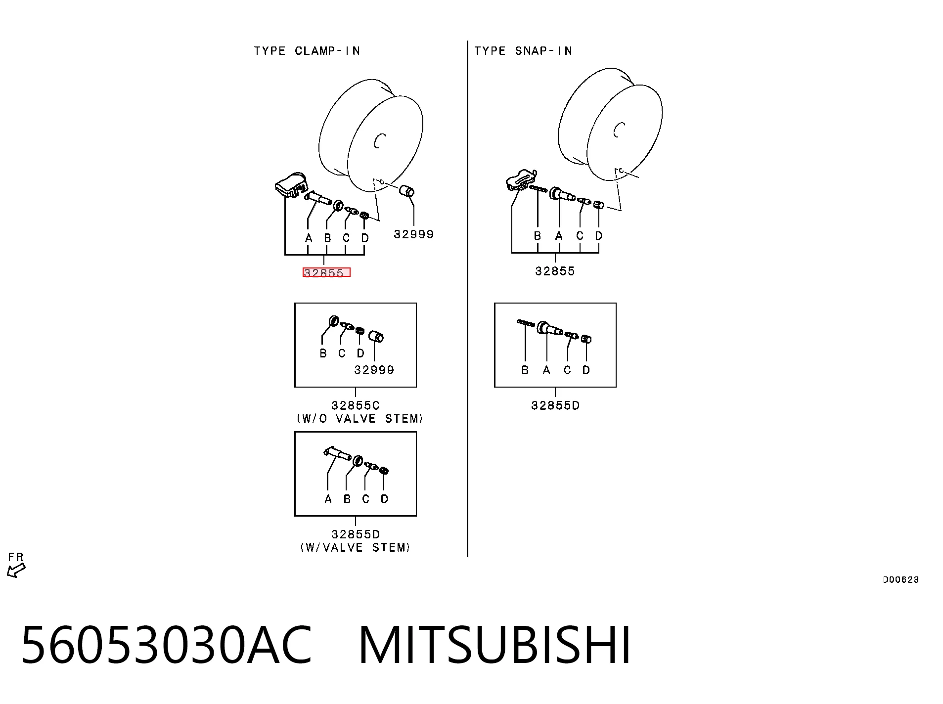 56053030AC Mitsubishi Манометр воздушный