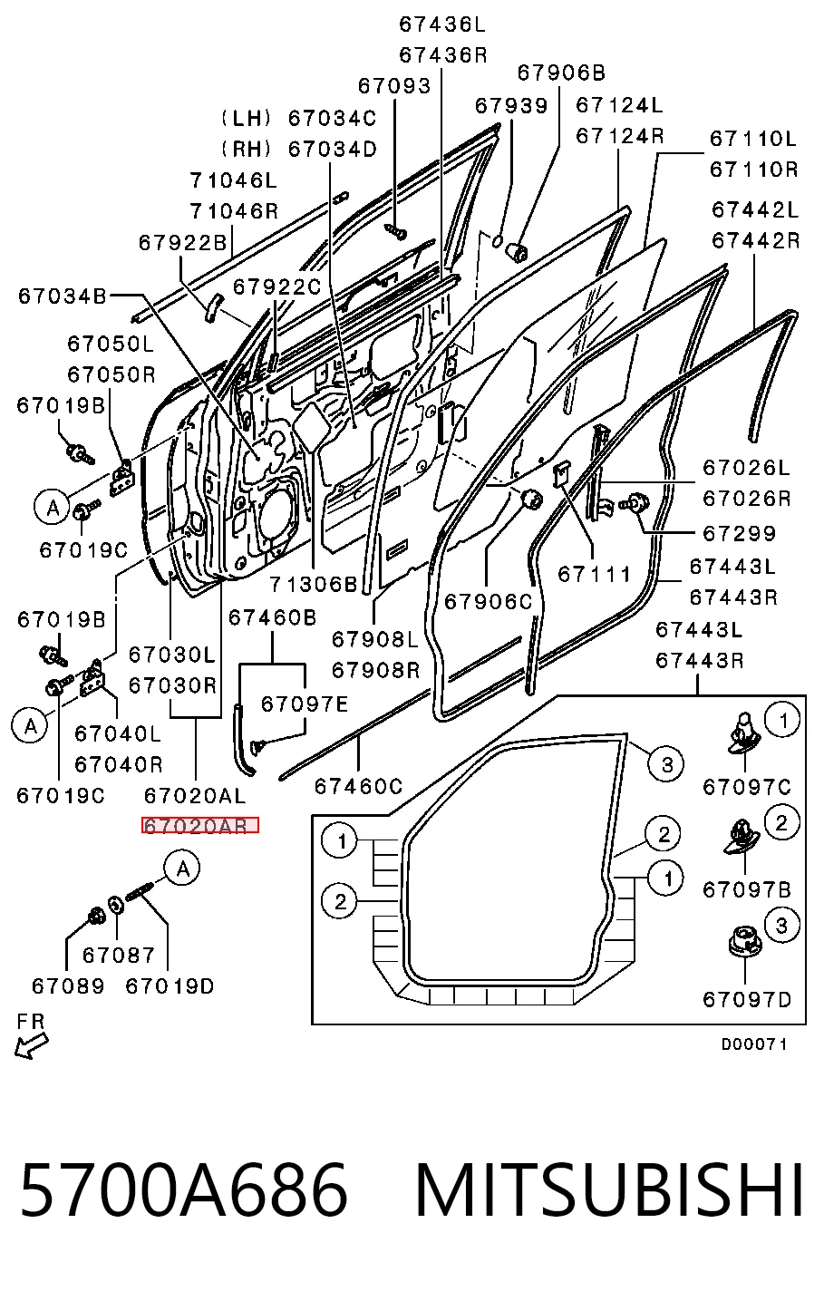 Дверь передняя правая на Mitsubishi Pajero IV LONG V90