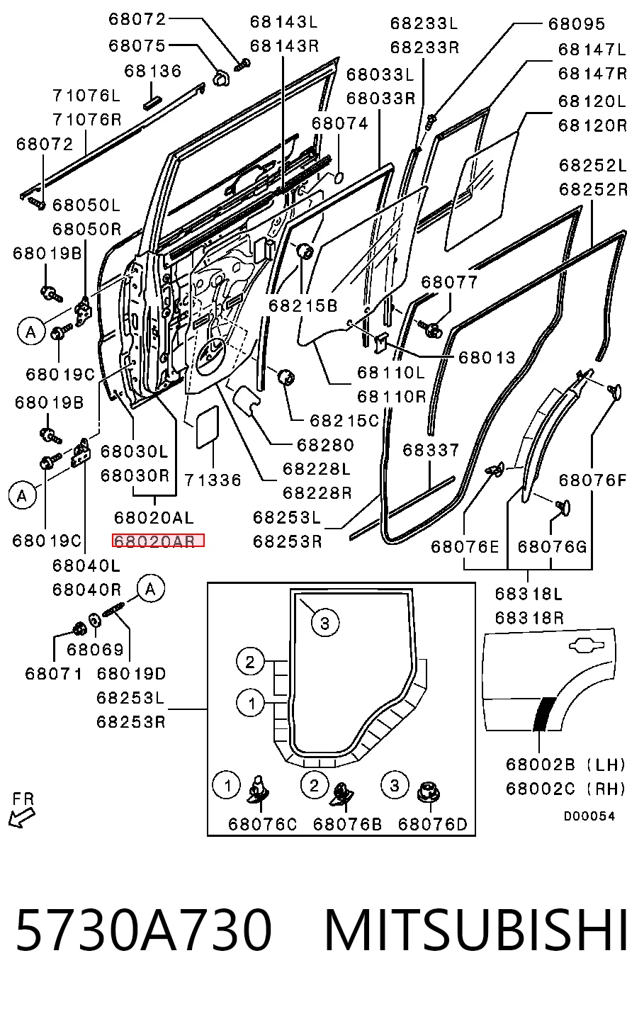 Дверь задняя, правая на Mitsubishi Pajero IV LONG V90