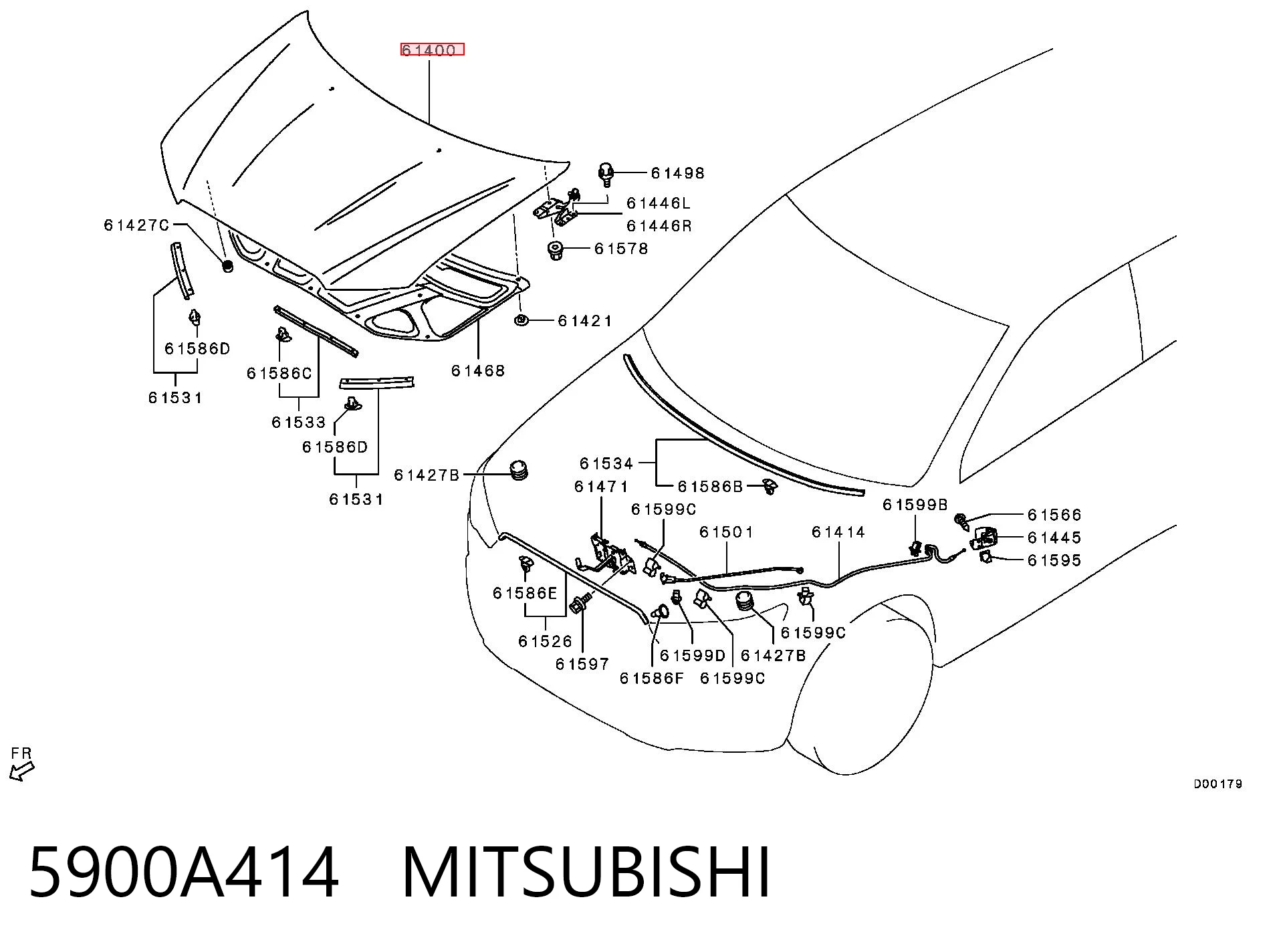 Капот на Mitsubishi ASX  GA
