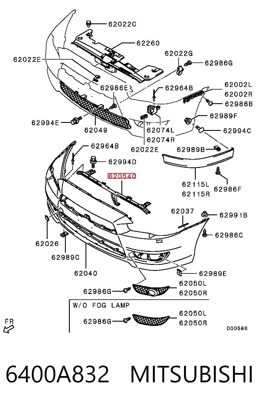 Купить 30807904 AND Буфер бампера переднего