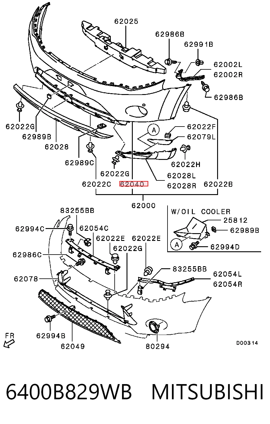 Бампер передний Chrysler 6400B827