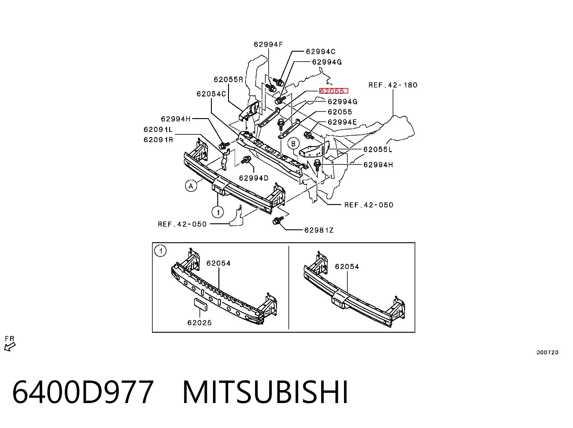 Кронштейн бампера переднего Mitsubishi Outlander III внедорожник (GF, GG) (2010 - 2022) цена, от 5.97 USD