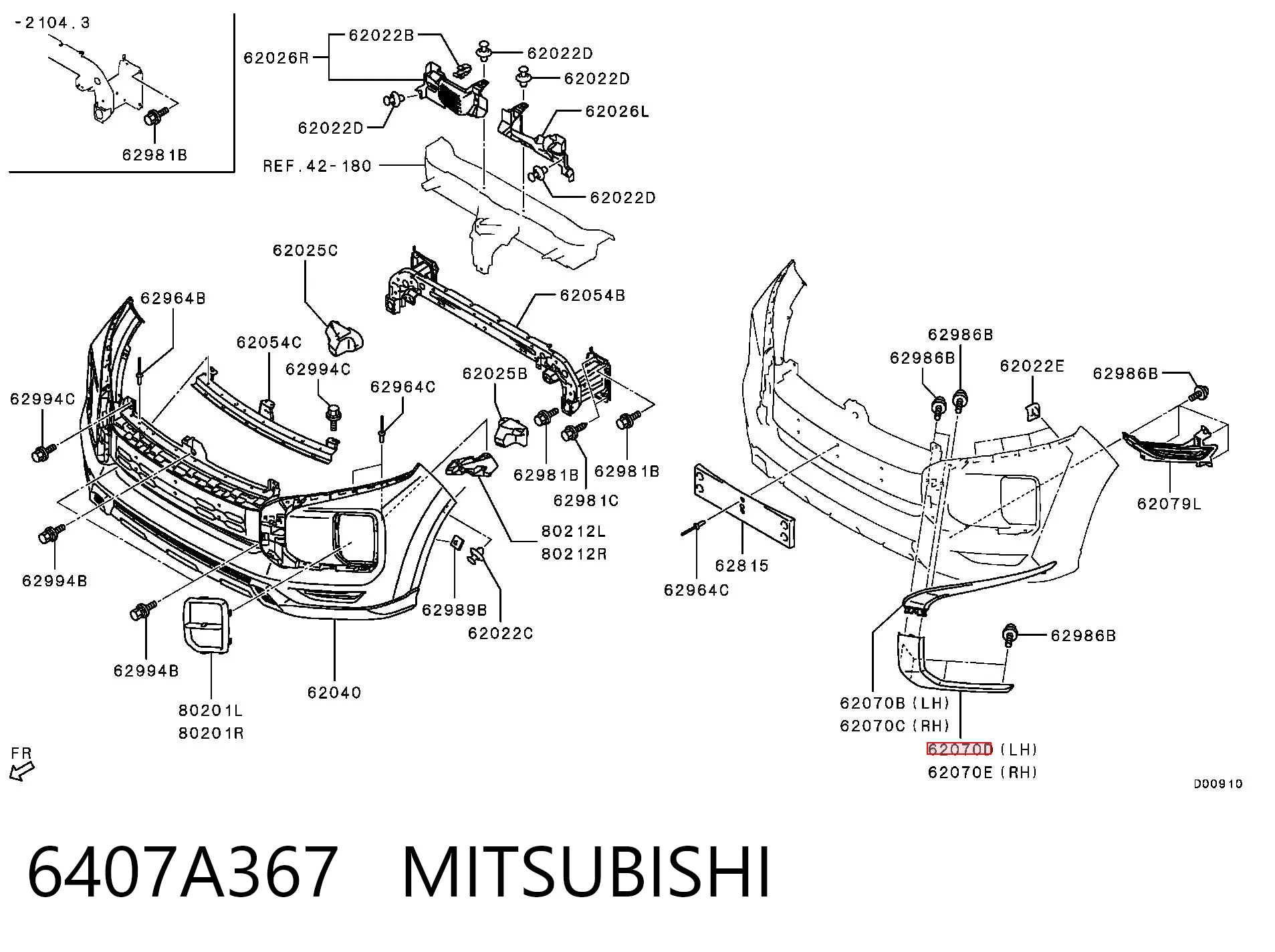PMB99047L KLARKSONAS Молдинг бампера переднего левый