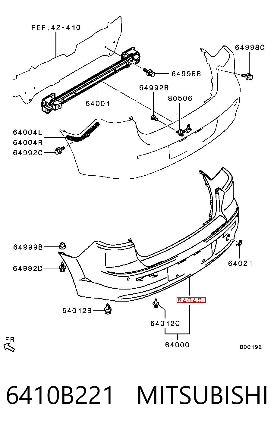 Бампер задний Chrysler 6410A747XA цена, от 101.35 USD