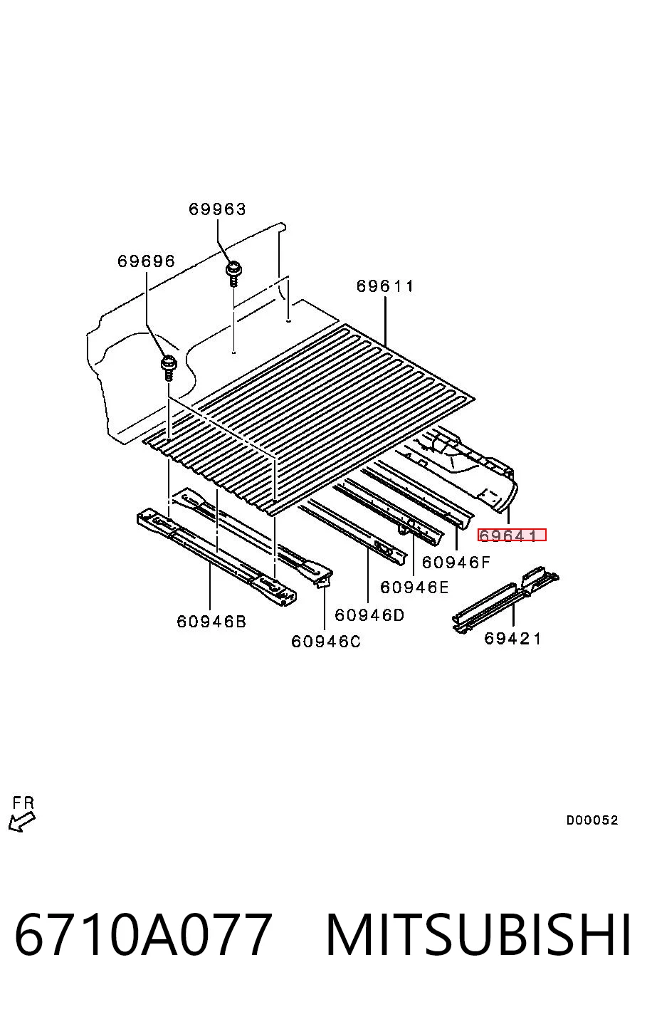 6710A077 Chrysler Панель багажного отсека
