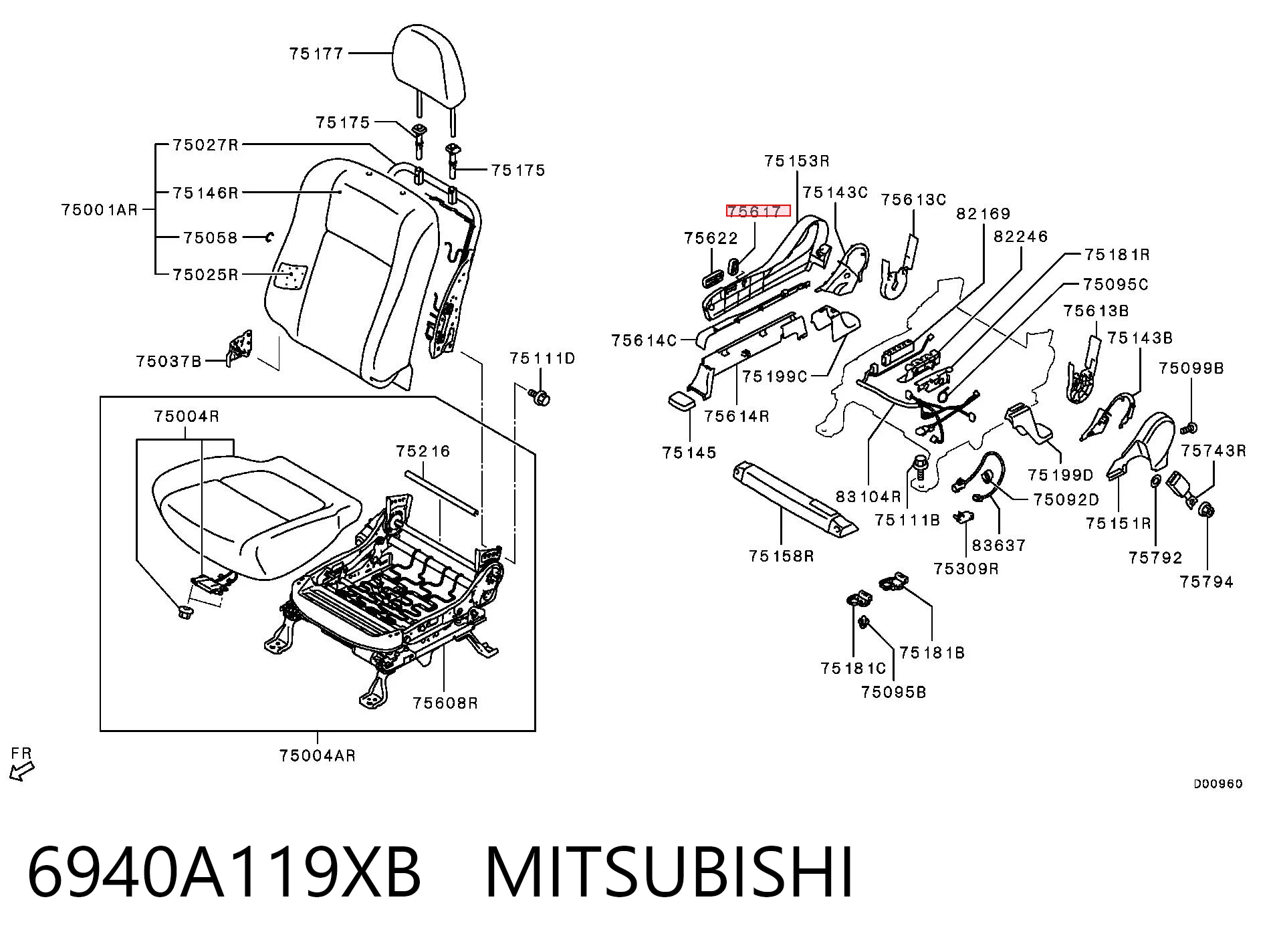 6940A119XB Mitsubishi 