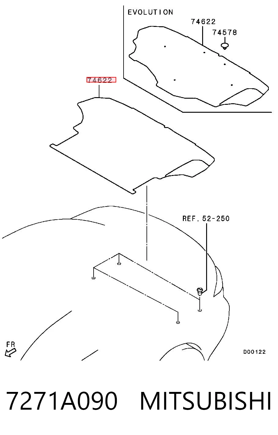 7271A090 Chrysler Коврик багажного отсека