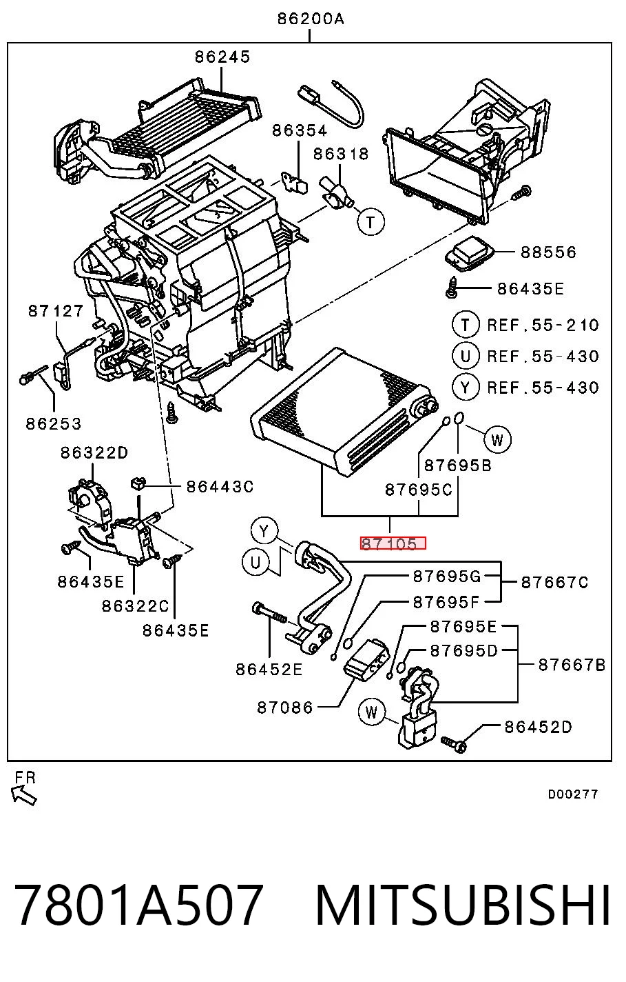 Радиатор отопителя салона на Mitsubishi Pajero IV LONG V90
