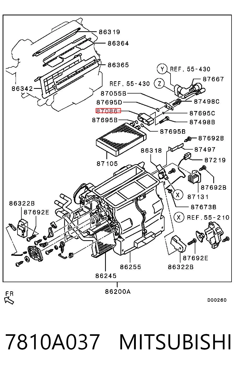 7810A037 Mitsubishi Терморегулирующий вентиль кондиционера