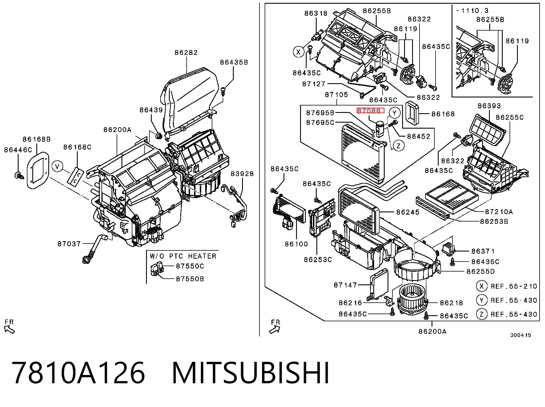 7810A126 Mitsubishi Терморегулирующий вентиль кондиционера