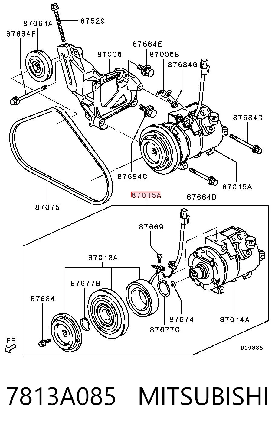 7813A085 Mitsubishi Компрессор хладагента