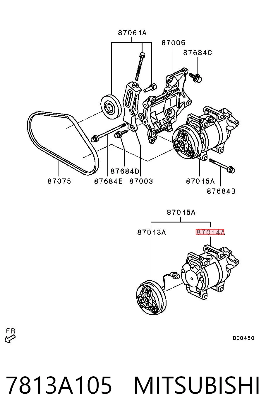 7813A105 Mitsubishi Компрессор хладагента