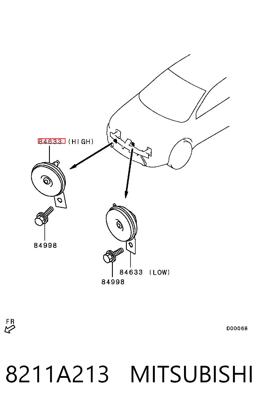 8211A213 Mitsubishi Клаксон