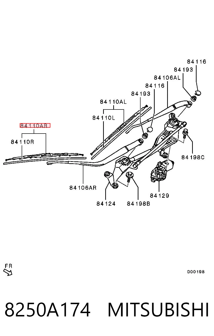 Щетка дворника правая Kavo Parts KWF921