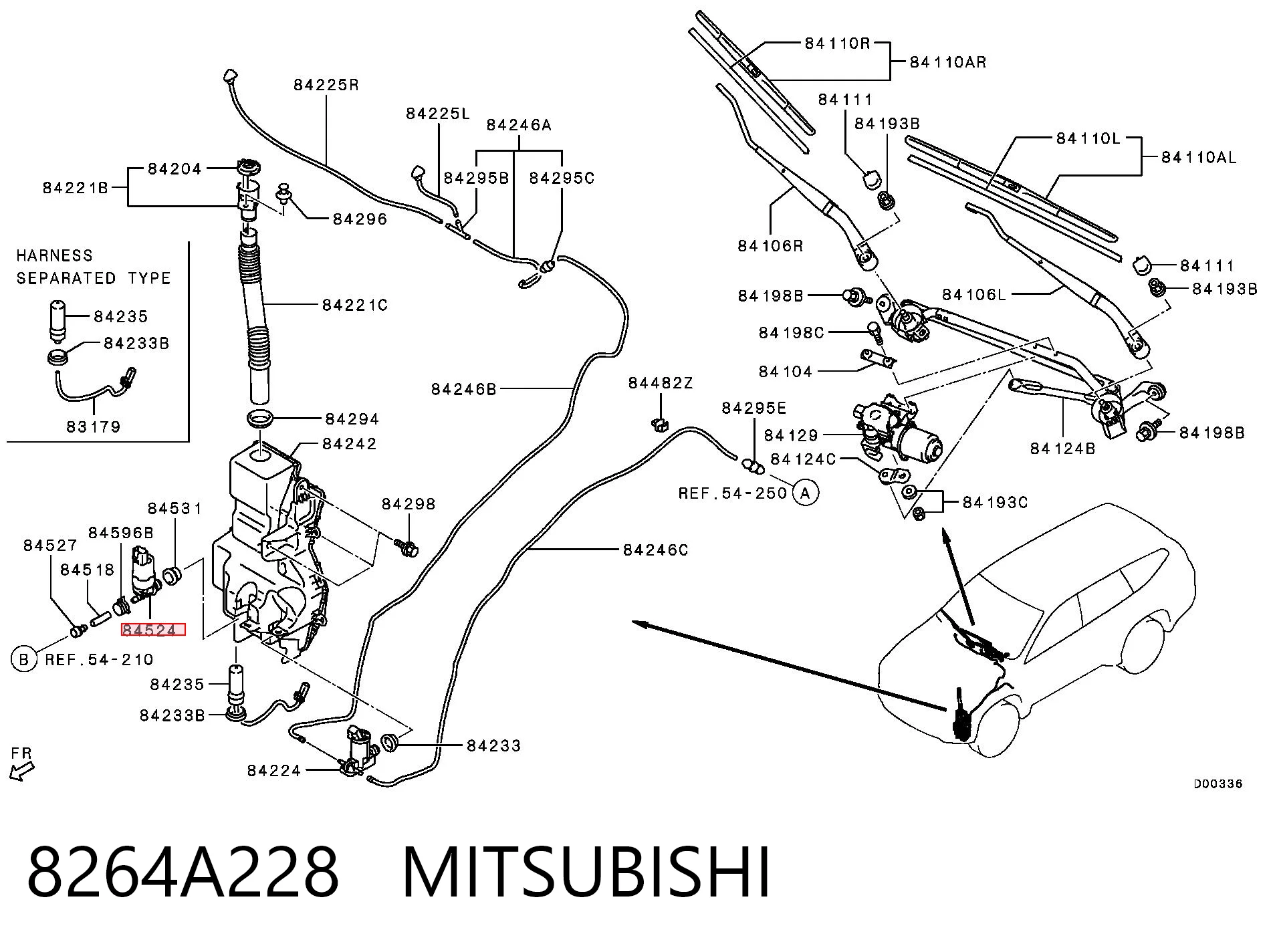 8264A228 Mitsubishi Насос омывателя фар
