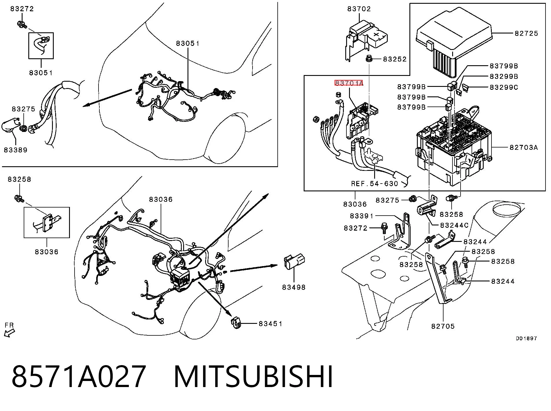 8571A027 Mitsubishi Монтажный блок предохранителей