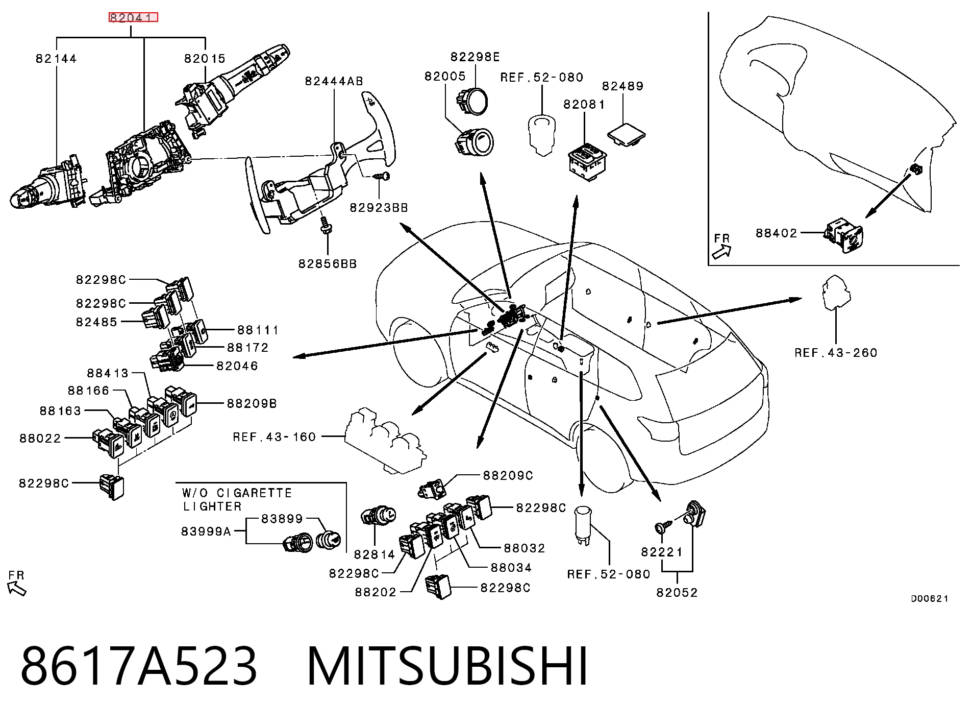 Переключатель подрулевой в сборе на Mitsubishi Outlander III GF, GG