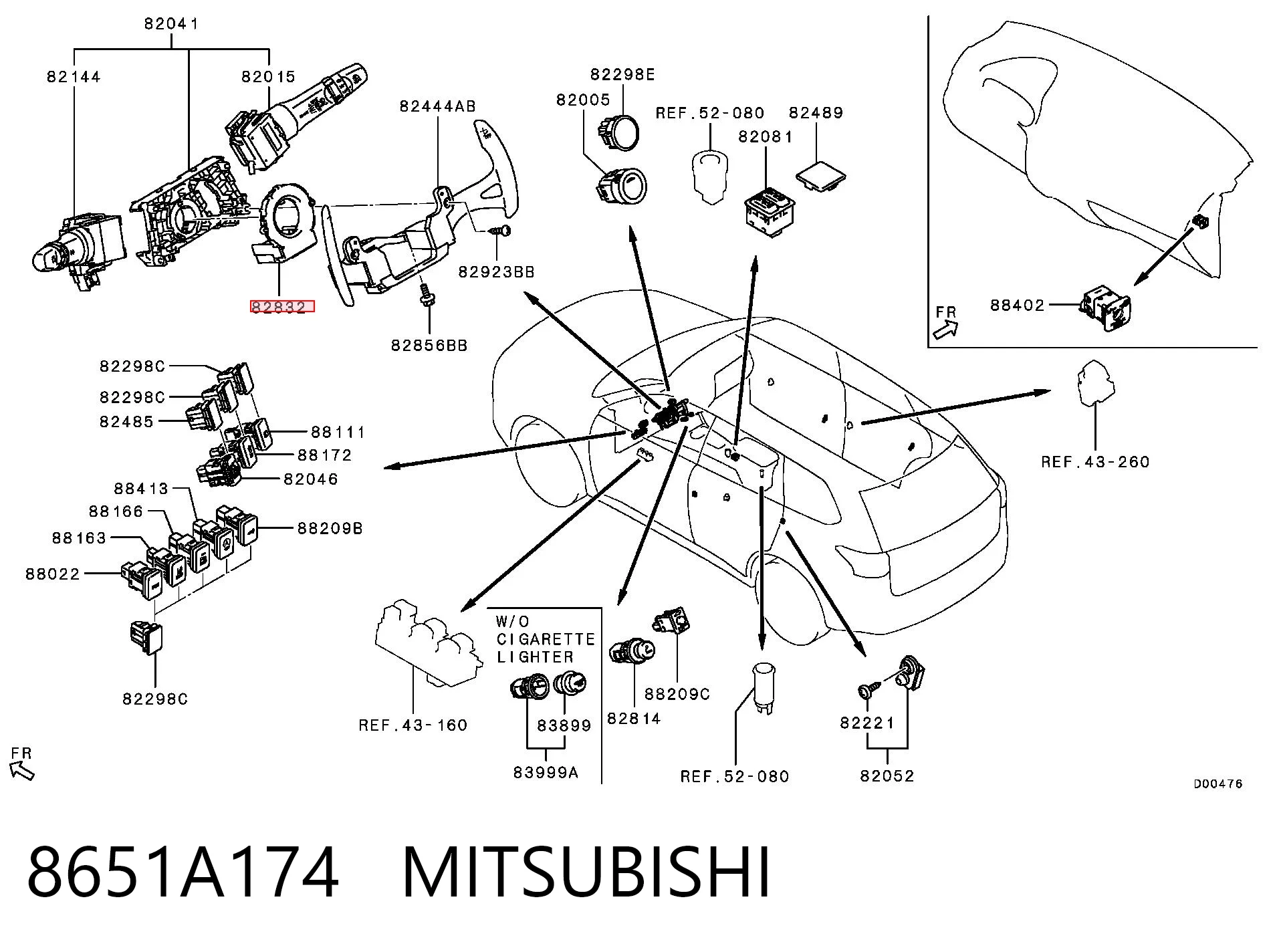 8651A174 Chrysler Датчик угла поворота руля