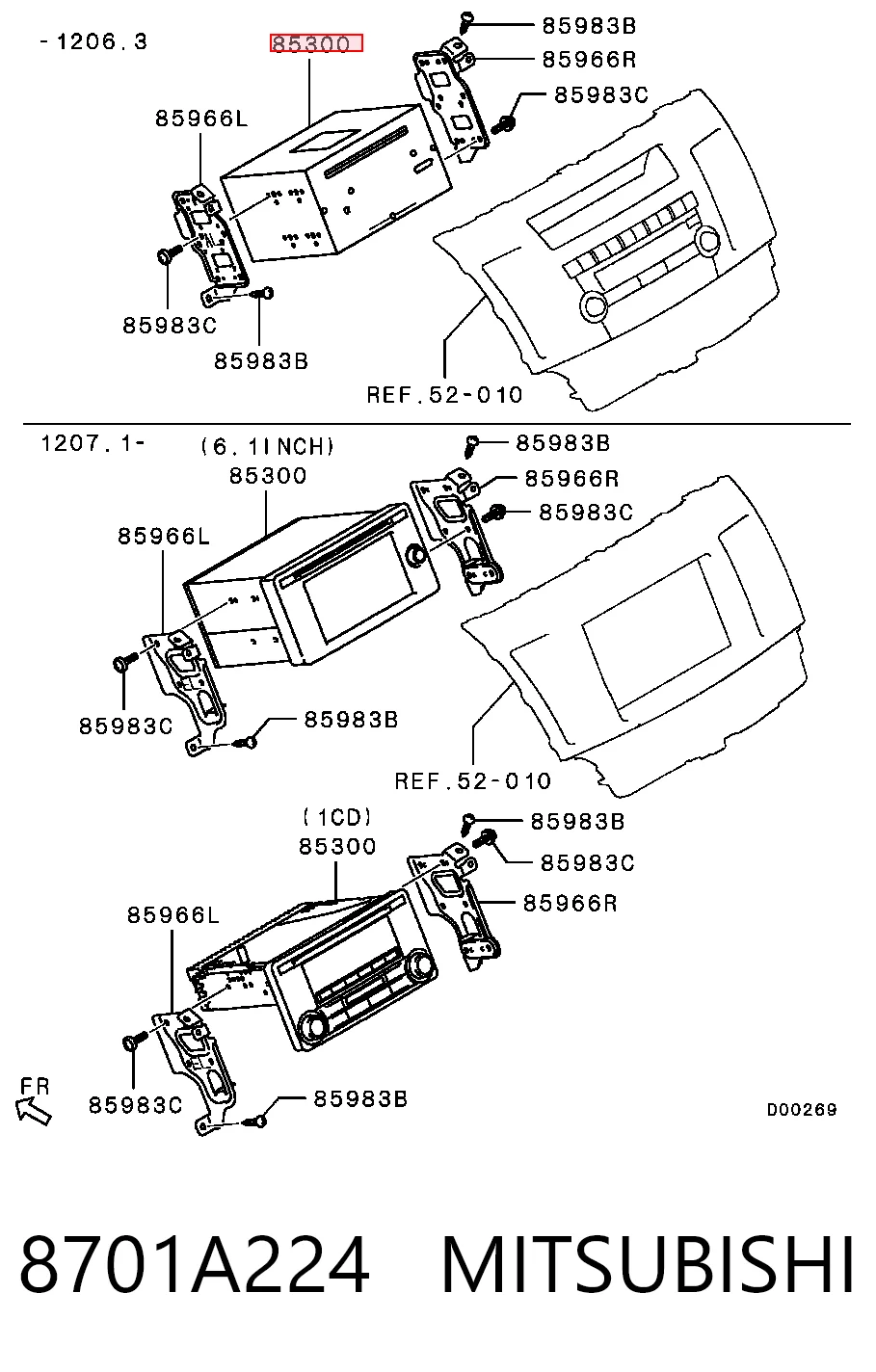 Радиоприемник на Mitsubishi Lancer X CY_A, CZ_A