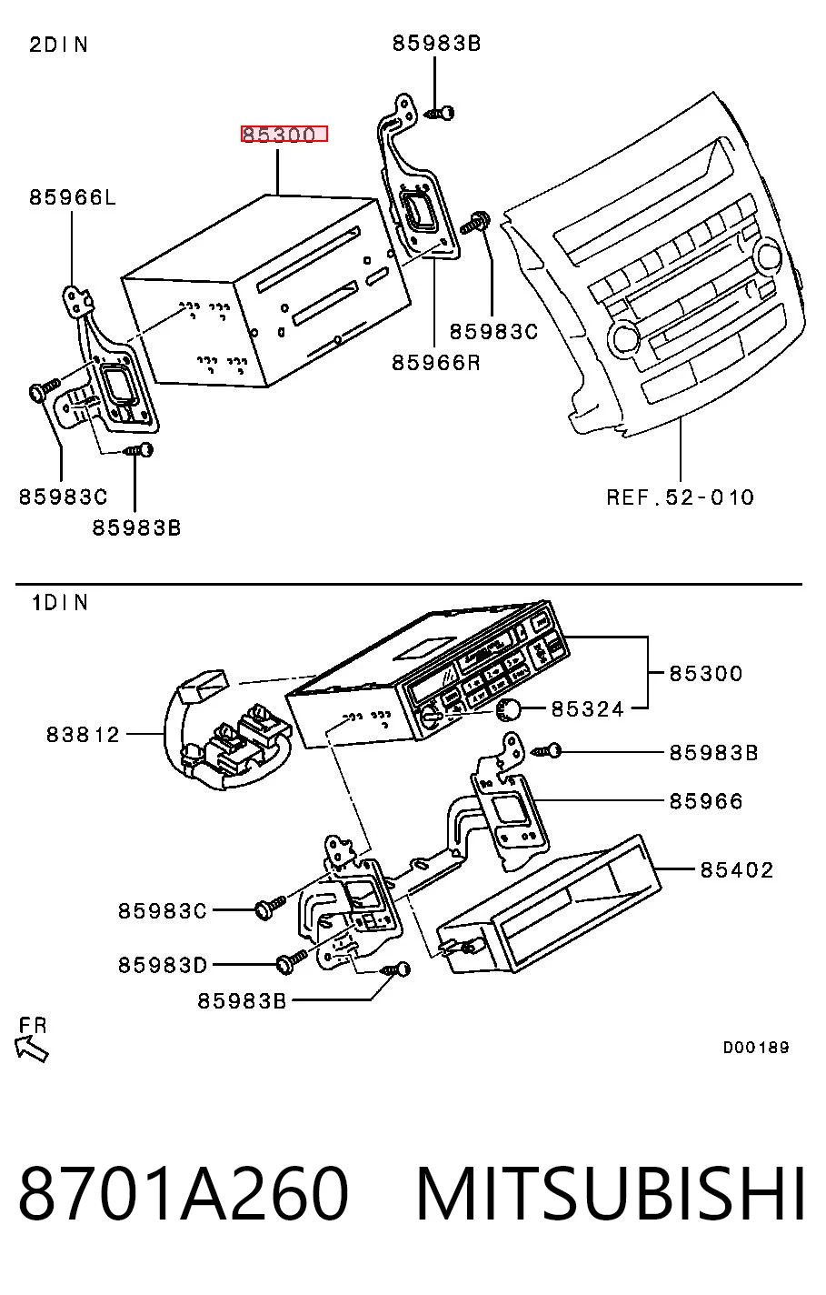 Магнитола (радио AM/FM) Mitsubishi Lancer X седан (CY_A, CZ_A) (2007 - 2026) цена, от 25.34 USD