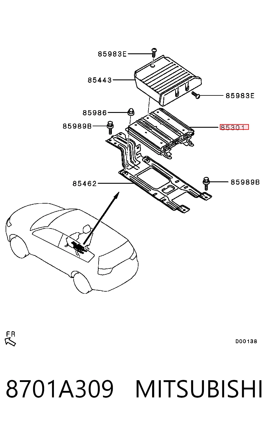 Усилитель звука аудиосистемы 8701A256 Chrysler