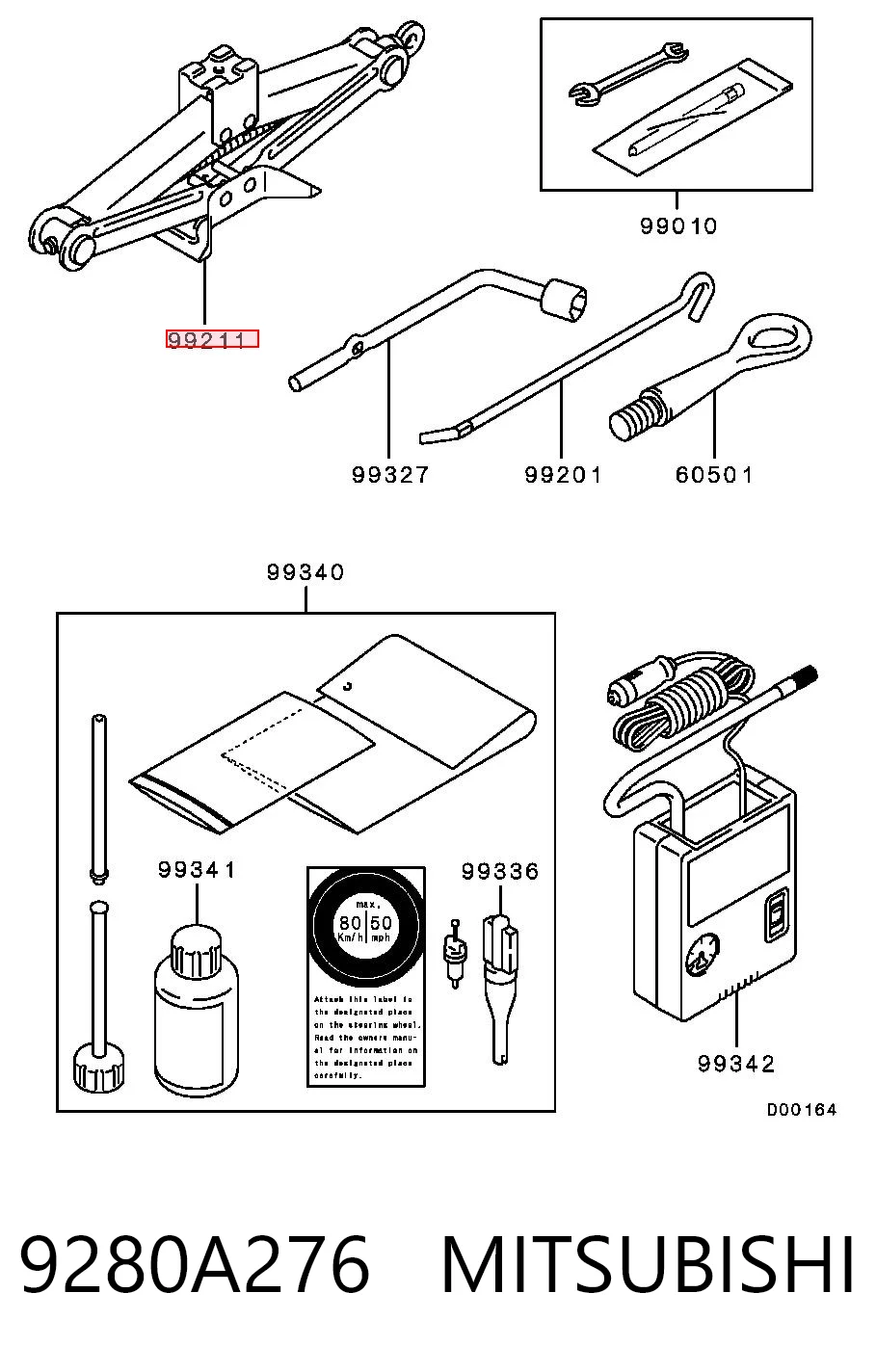 Домкрат MITSUBISHI 9280A276