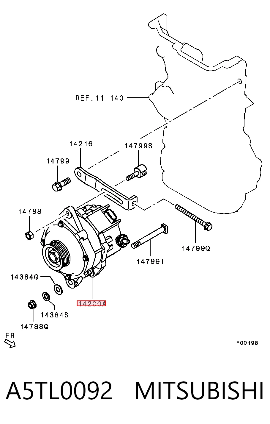 Генератор MITSUBISHI A5TL0092