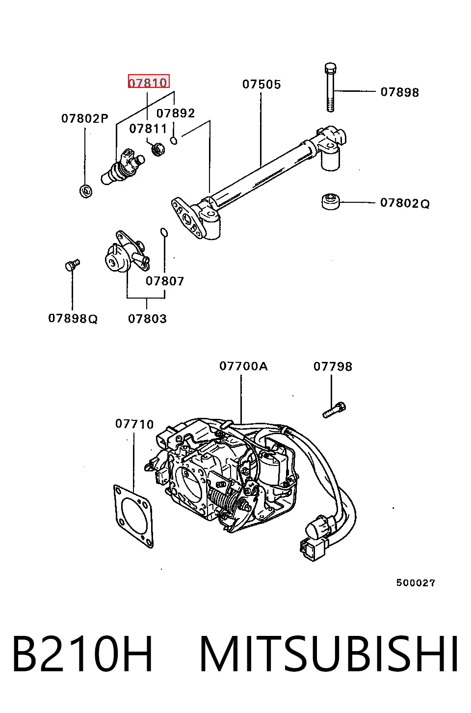 B210H Mitsubishi Топливные форсунки