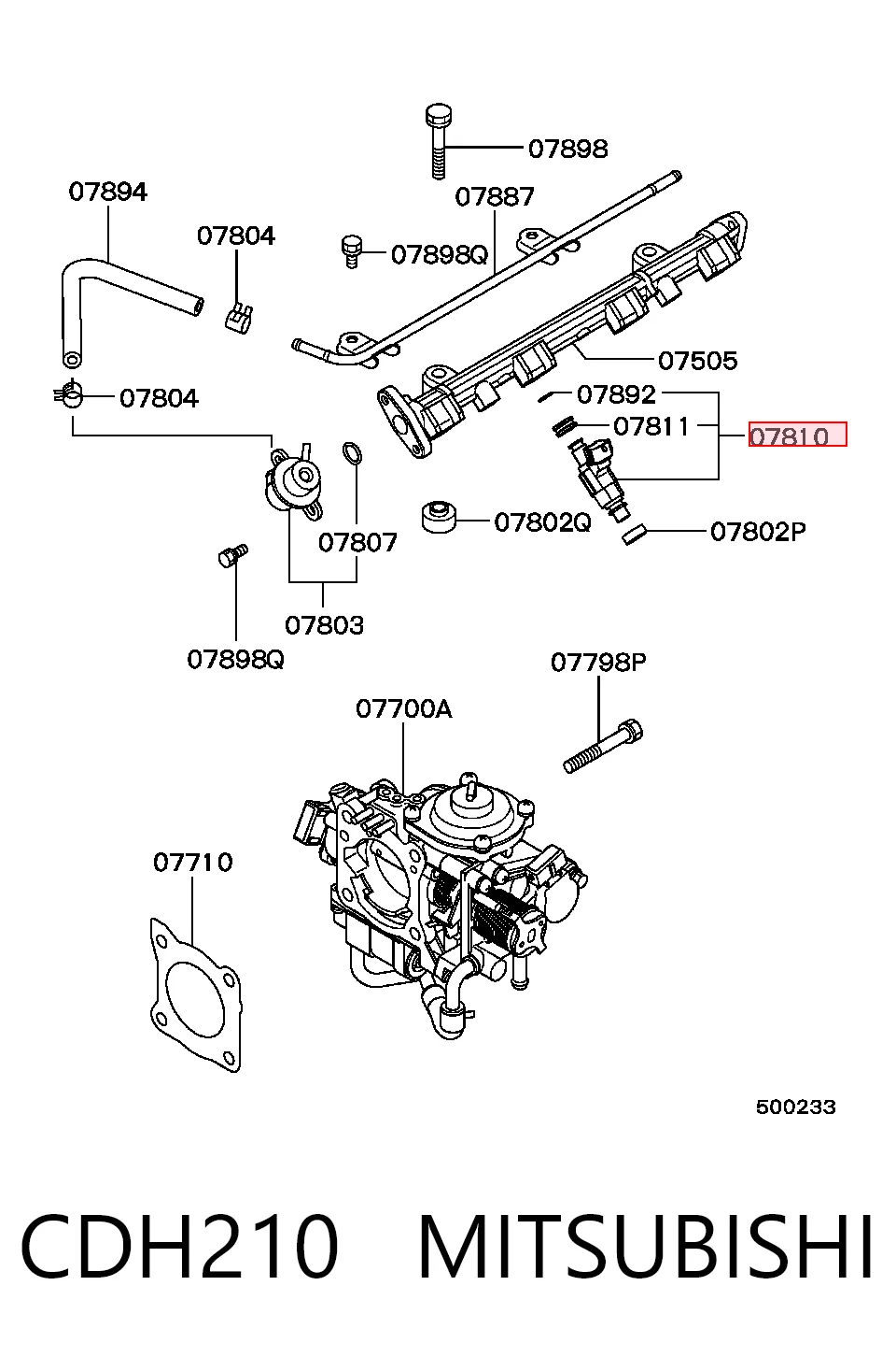 CDH210 Mitsubishi Топливные форсунки