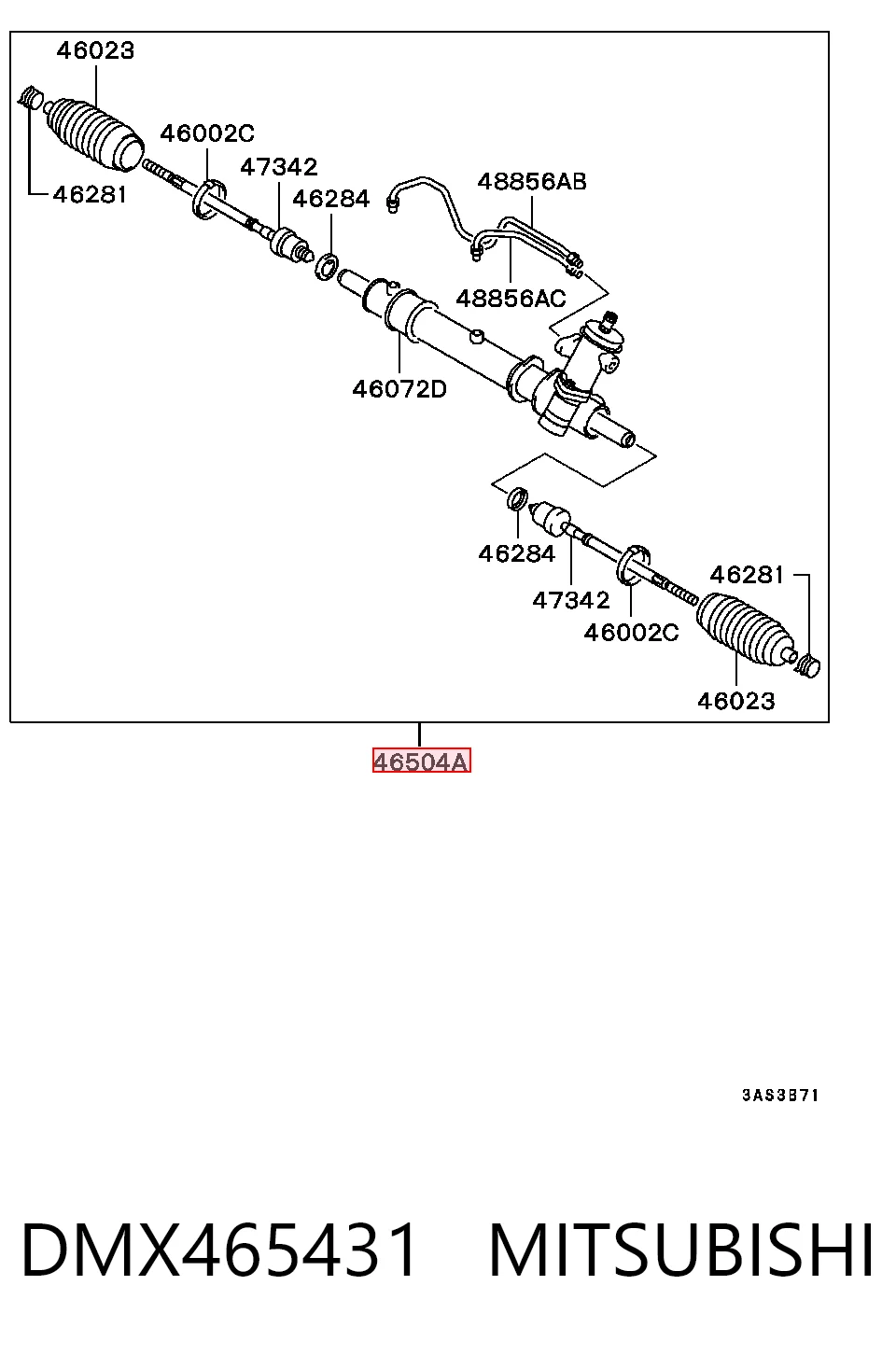 Рейка рулевая MITSUBISHI DMX465431